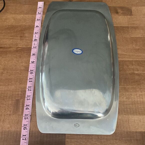 Vintage Selandia 18/8 Stainless Steel Large Serving Tray Made in Denmark - Picture 5 of 8